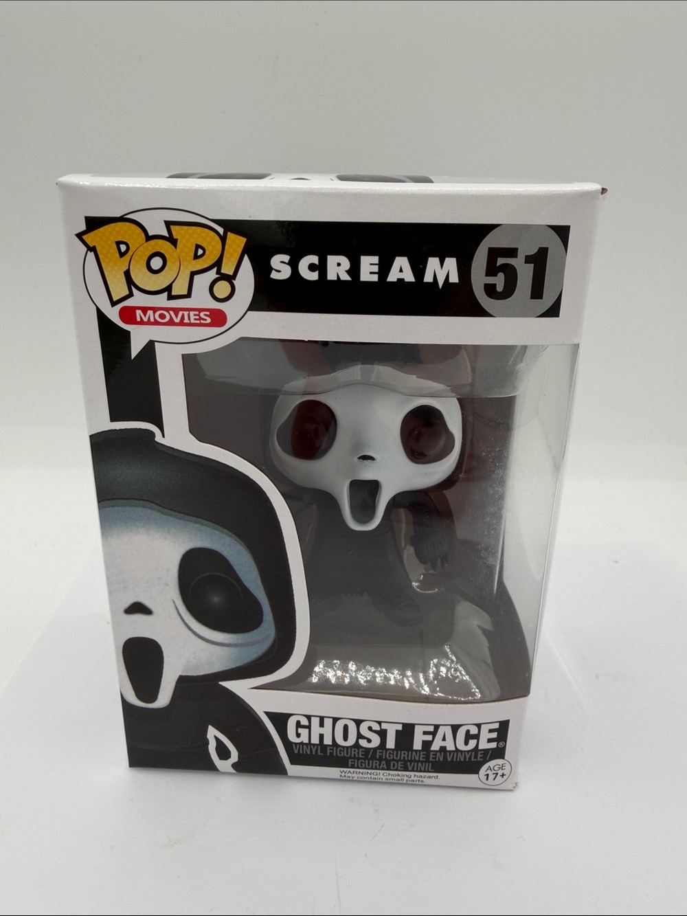 Funko Pop! Movies Scream #51 Ghost Face Figure - White & Black RARE FIND